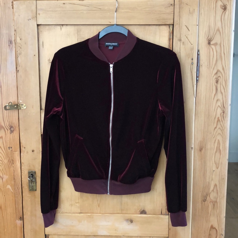 American apparel velour/velvet bomber